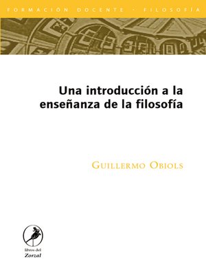 cover image of Una introducción a la enseñanza de la filosofía